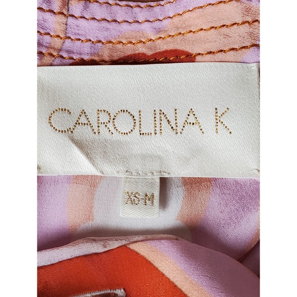 READ Missing Belt Carolina K Valerie Caftan Maxi Dress XS Small Medium Floral - Picture 4 of 7